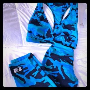 Celestial Bodiez blue camp outfit.